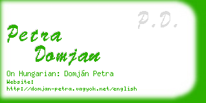 petra domjan business card