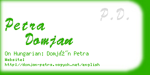 petra domjan business card